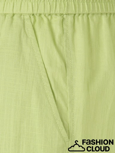 Lime green linen capris