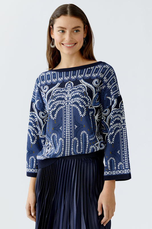 Navy Pattern Jumper