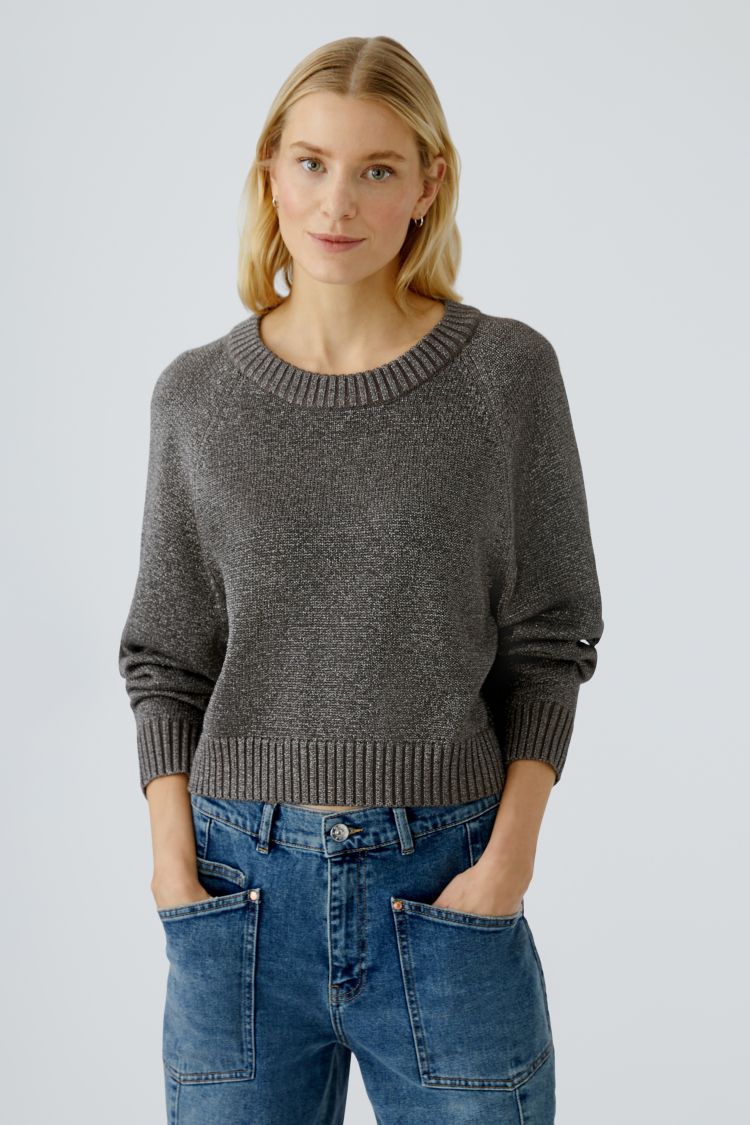 Taupe Round Neck Jumper