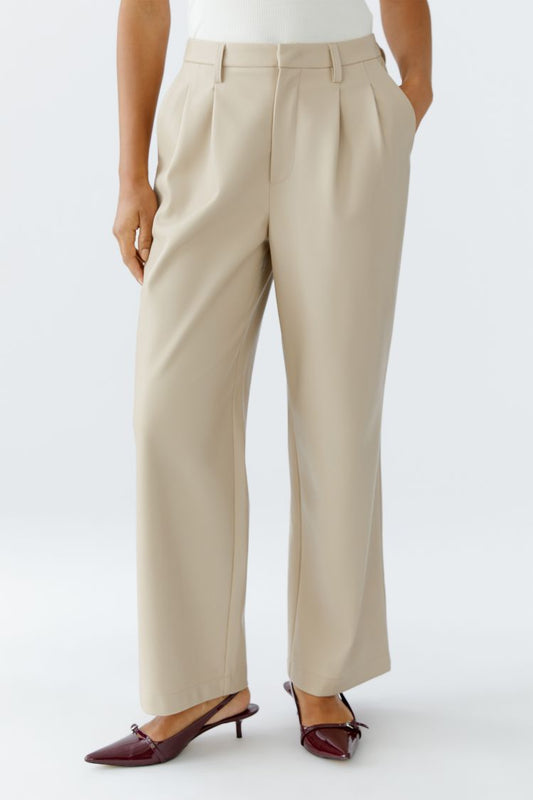 Pleated Pleather Trousers