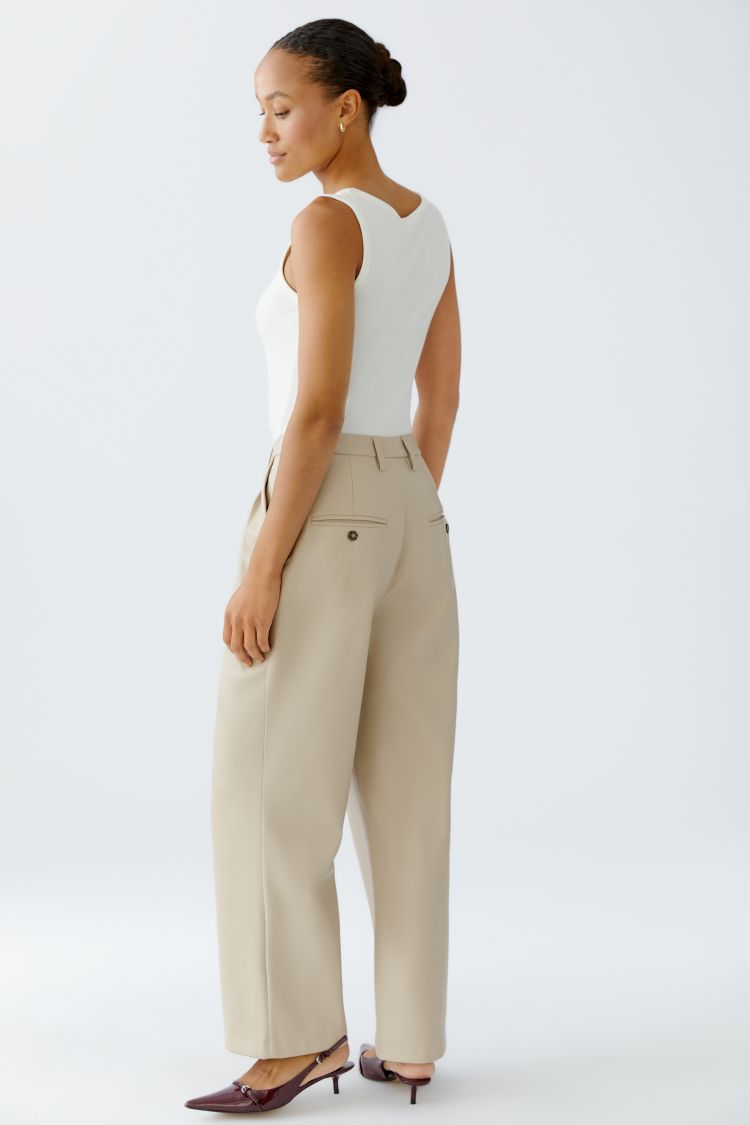 Pleated Pleather Trousers
