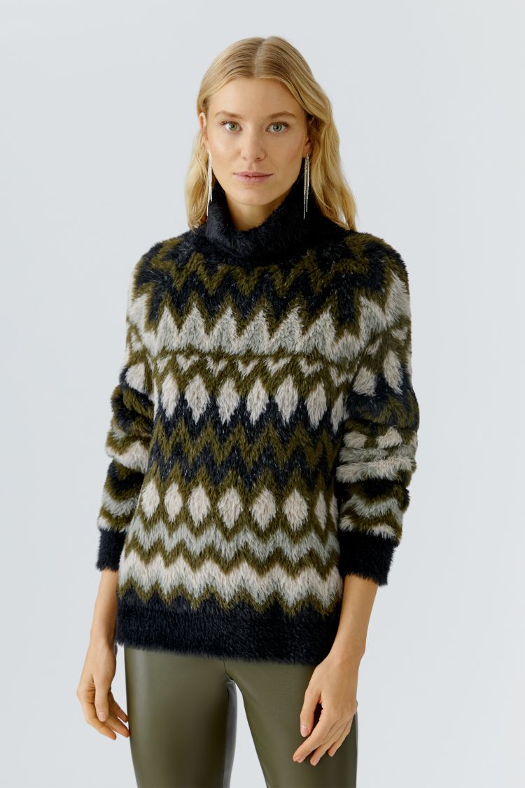 Khaki Rose Pattern Jumper