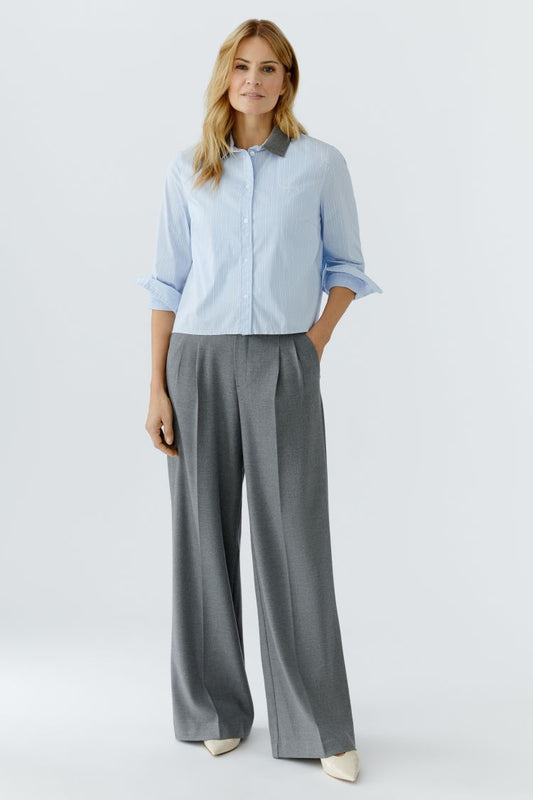 Grey Pleat Trousers