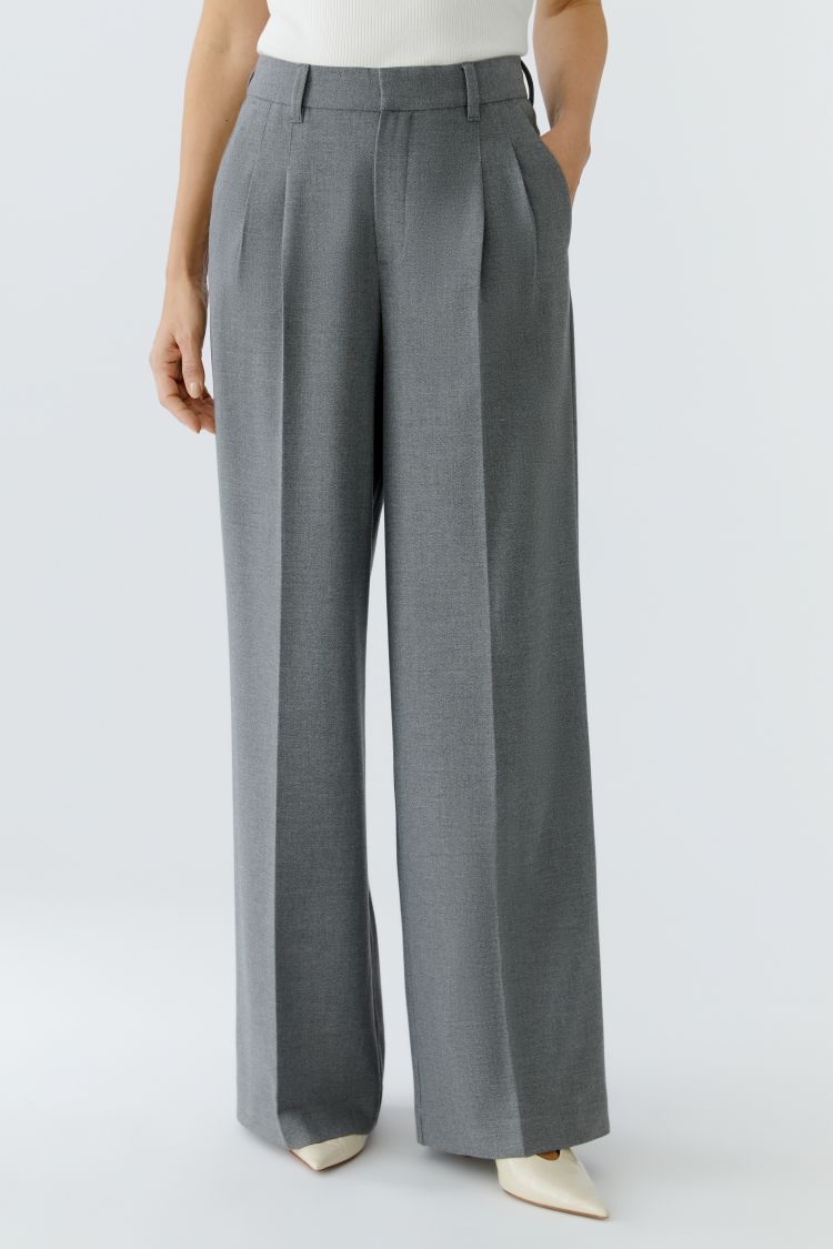 Grey Pleat Trousers