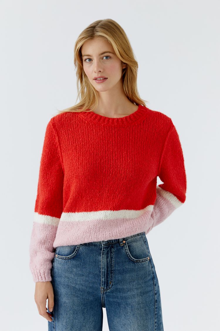 Red & Pink Pullover