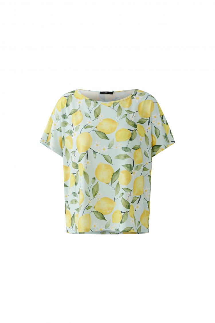 Silky Touch Blouse with cheerful lemon prints.