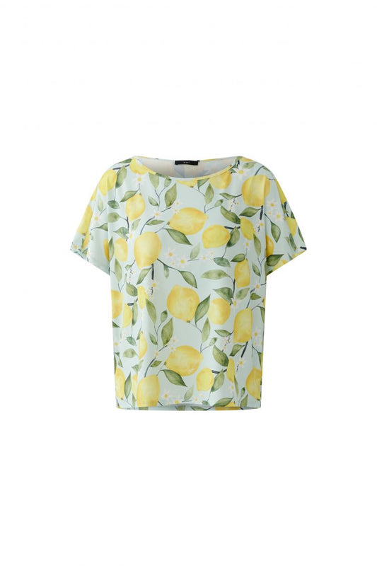 Silky Touch Blouse with cheerful lemon prints.