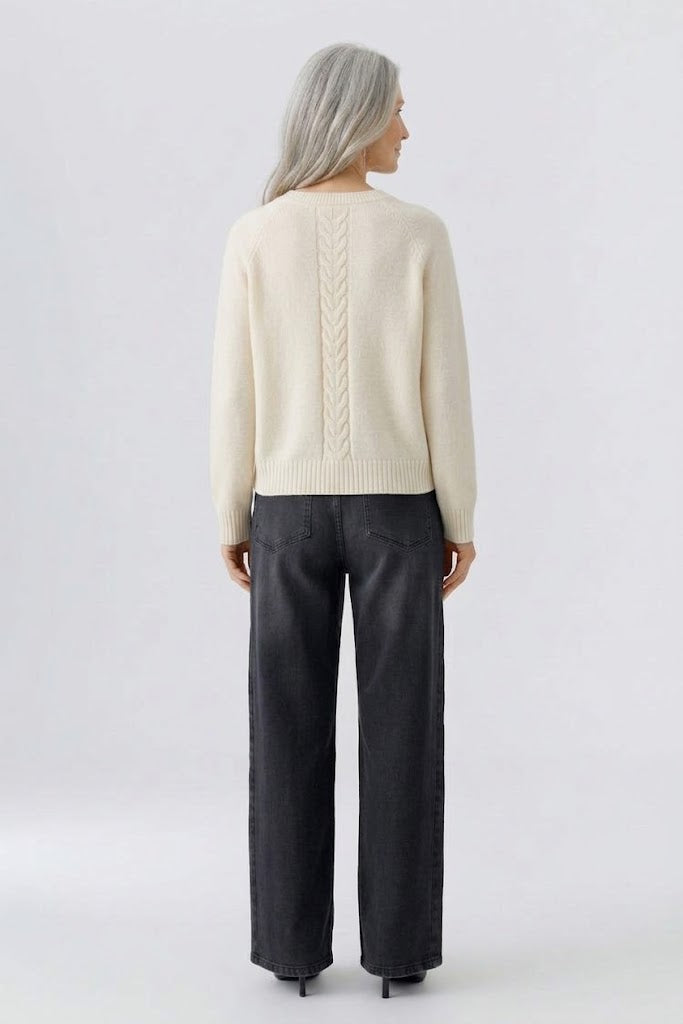 Oui Criss Cross Back Knitted Pullover (Black Label)