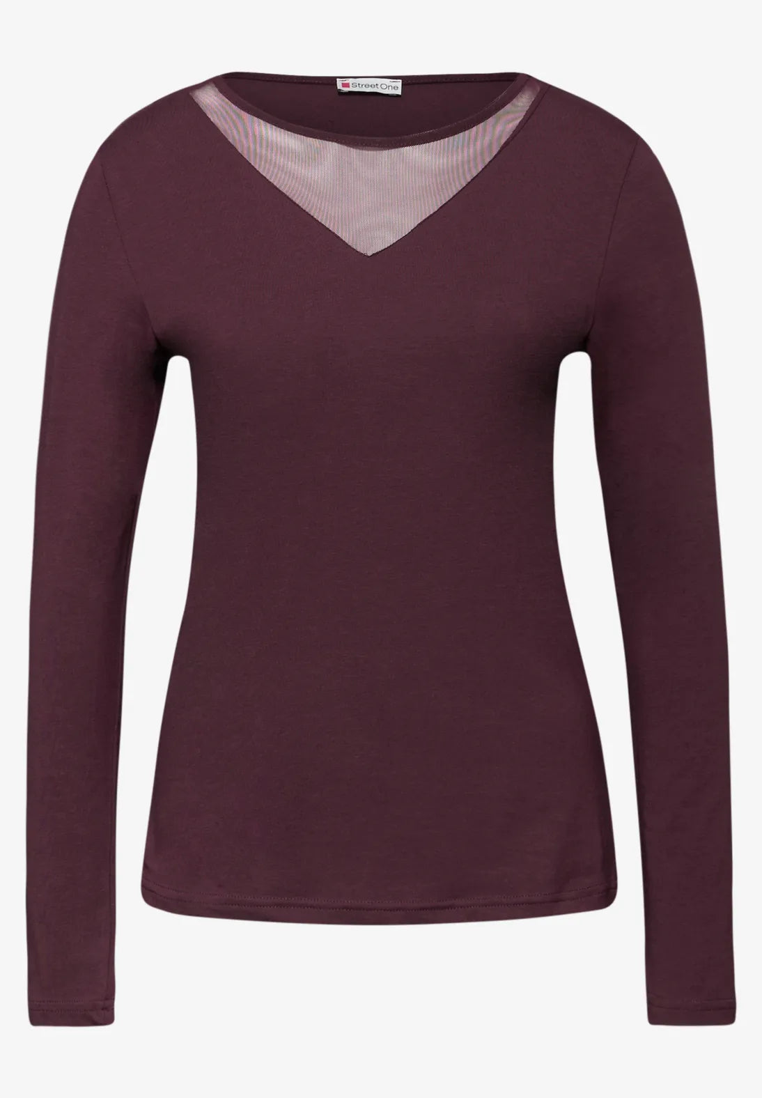 Blouse With Mesh Detail