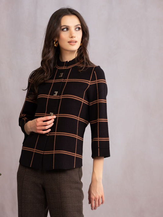 Brown & Black Cardigan