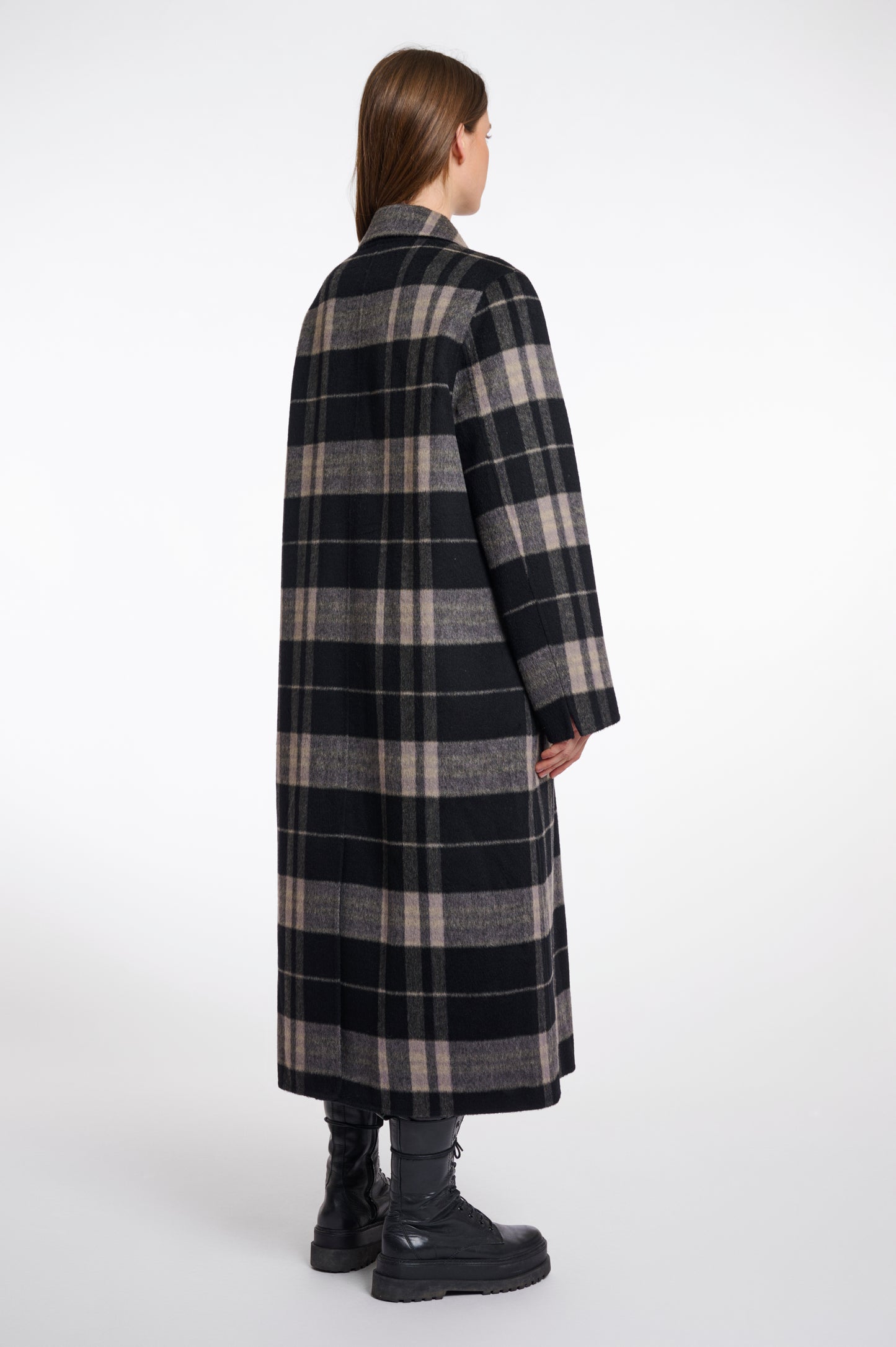 Adria Reversible Check Coat