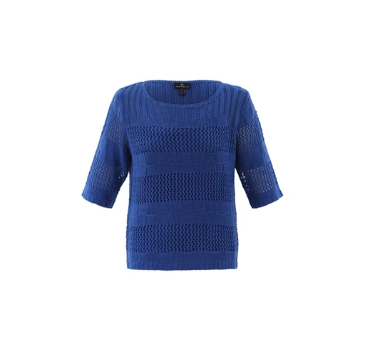 Blue Knit Sweater with tank top Marble 7820-153