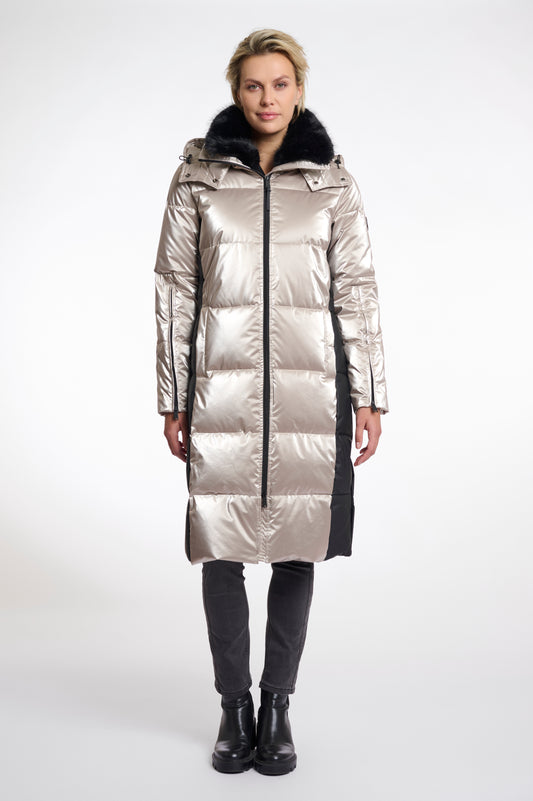 Ciara Long Metallic Coat