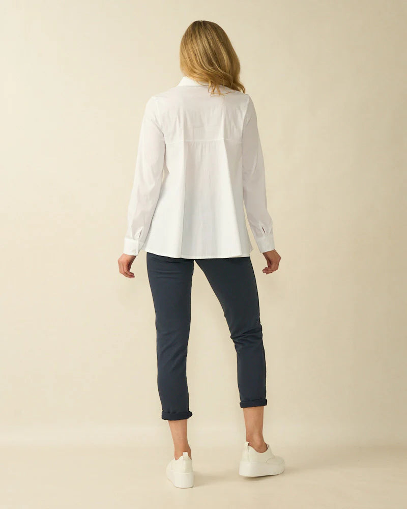 DECK C50603 Peplum White Shirt SS25