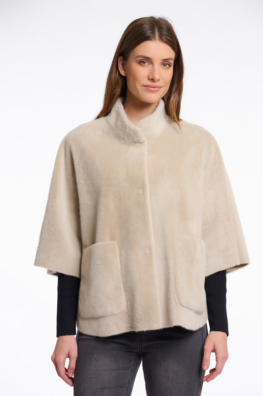 Dewi Faux Fur Cape