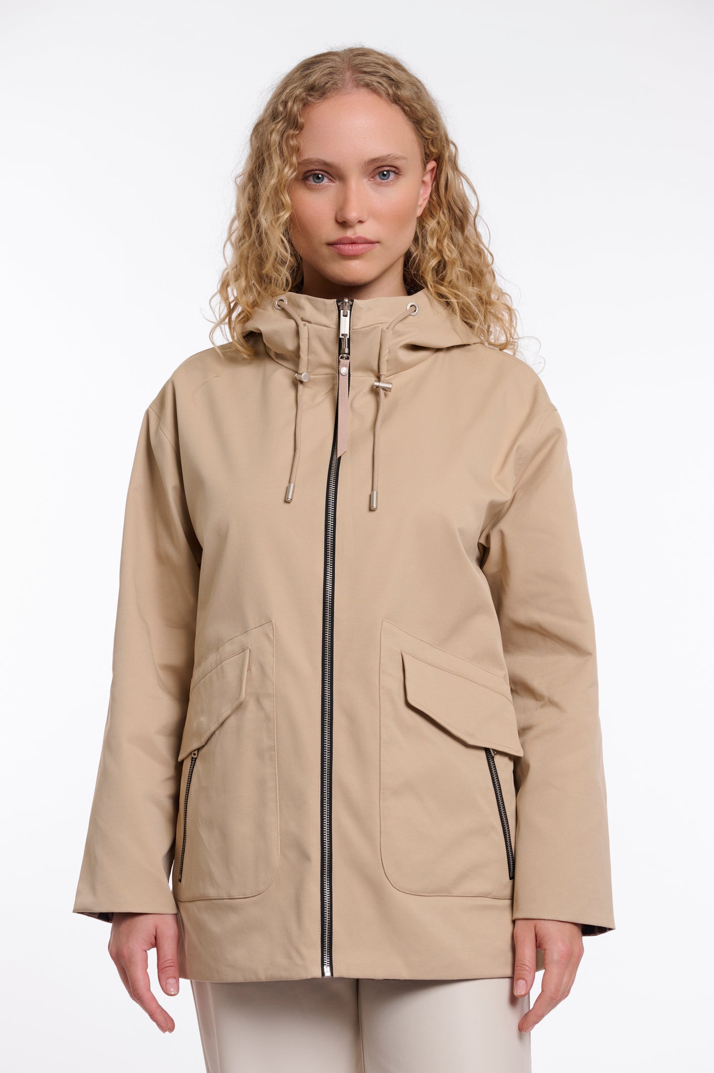 Reversible mid-length jacket