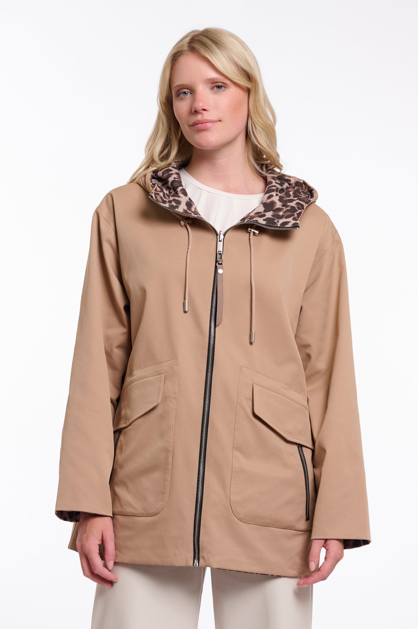 Reversible mid-length jacket