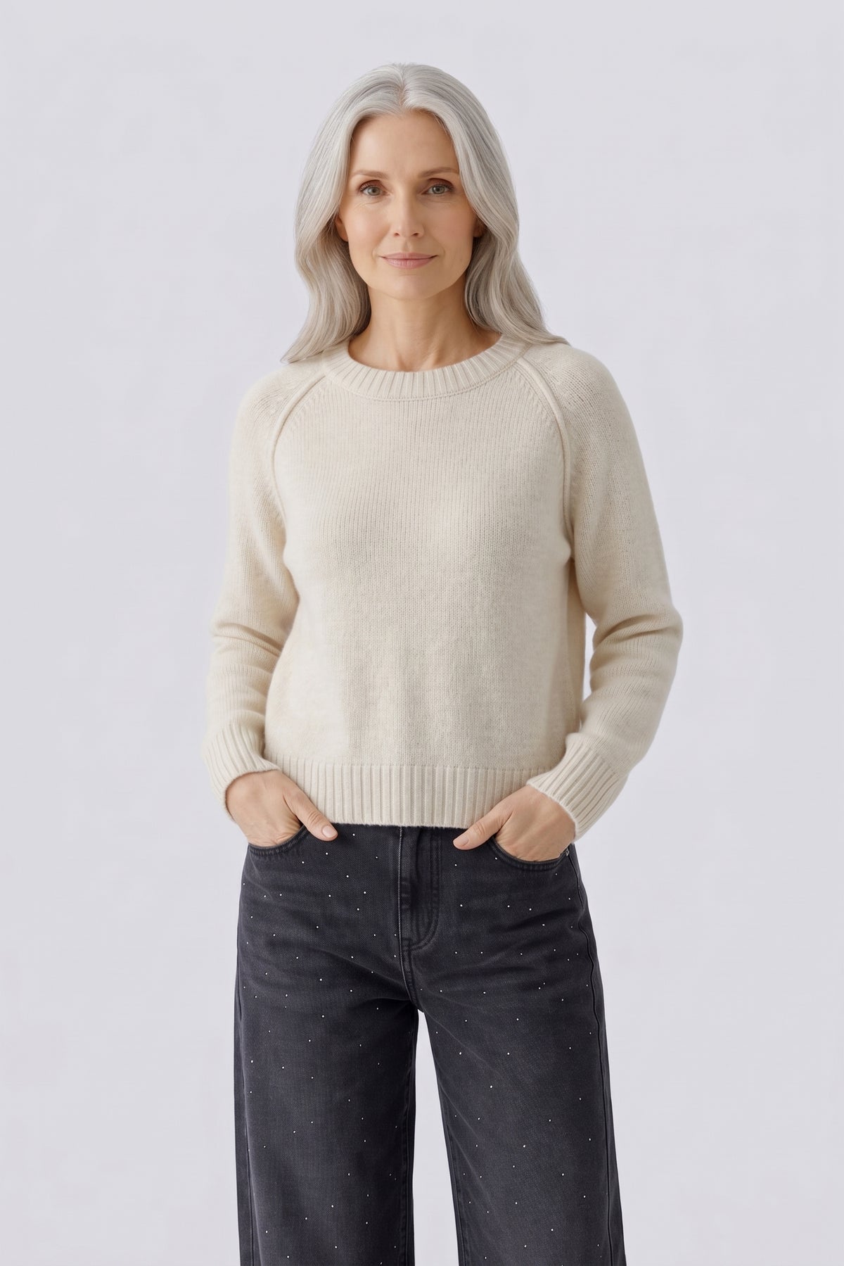 Oui Criss Cross Back Knitted Pullover (Black Label)