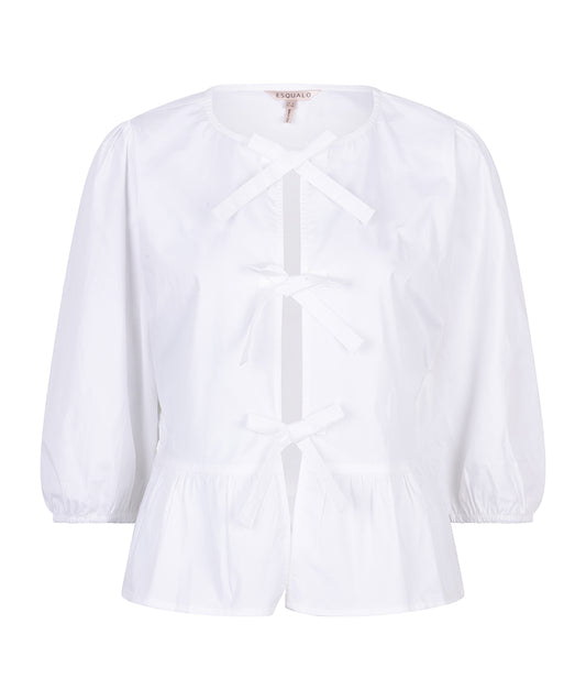 Off White Bow Blouse