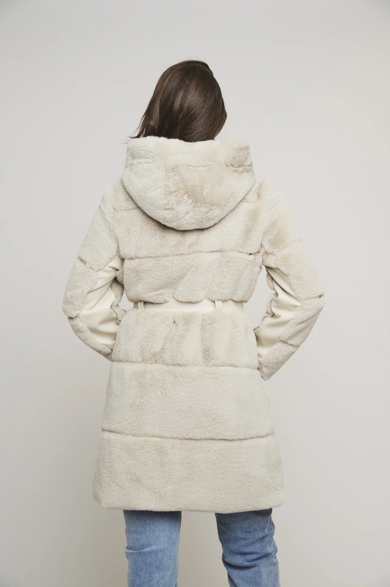 Harvard Faux Fur Belted Coat