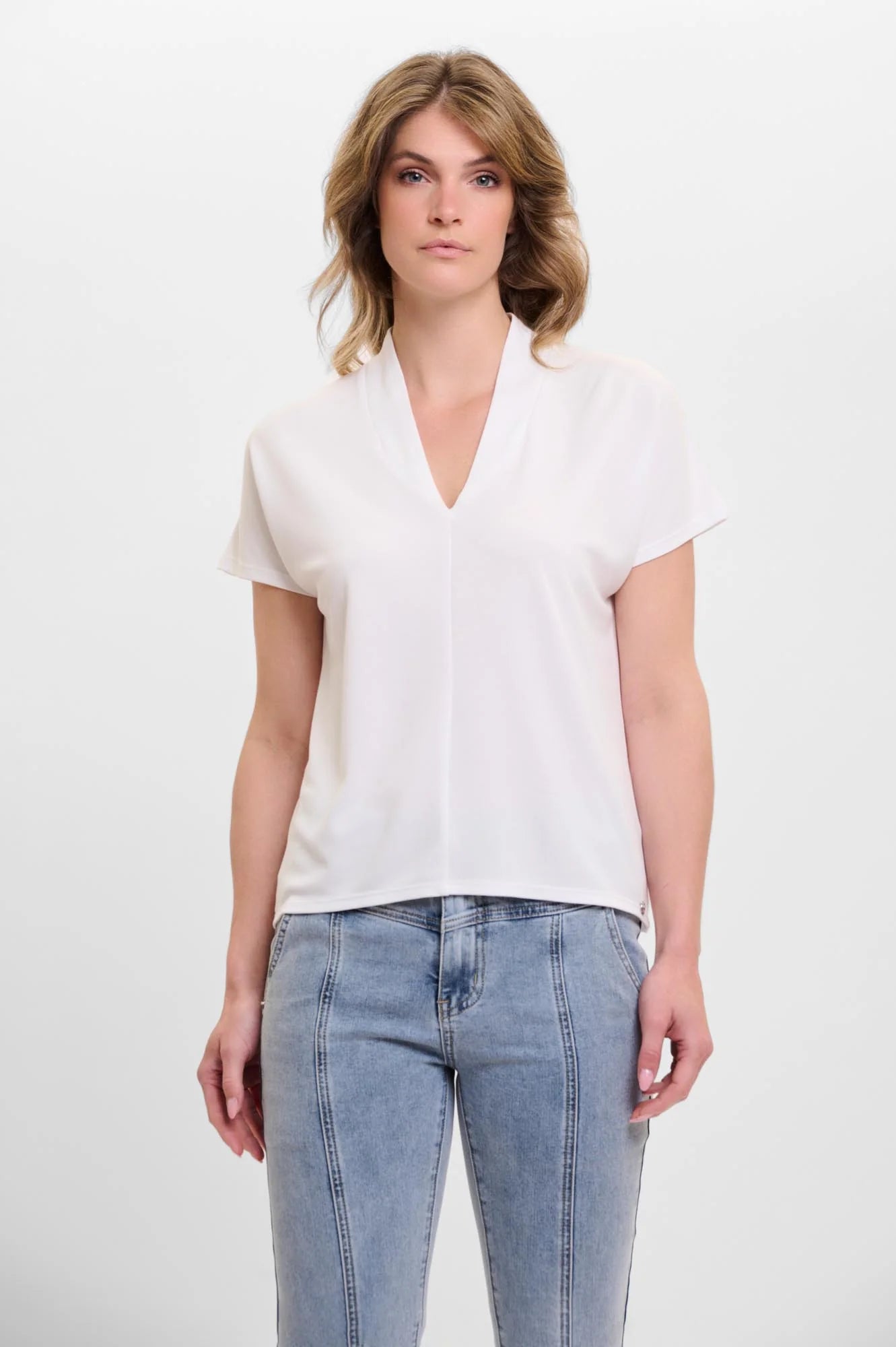 V neck short sleeve top
