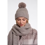 Rino & Pelle Nancy Toffee Knit Bobble Hat