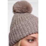 Rino & Pelle Nancy Toffee Knit Bobble Hat