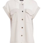 Ora Hooded Jacket with Stud Front with pockets and contrast panels