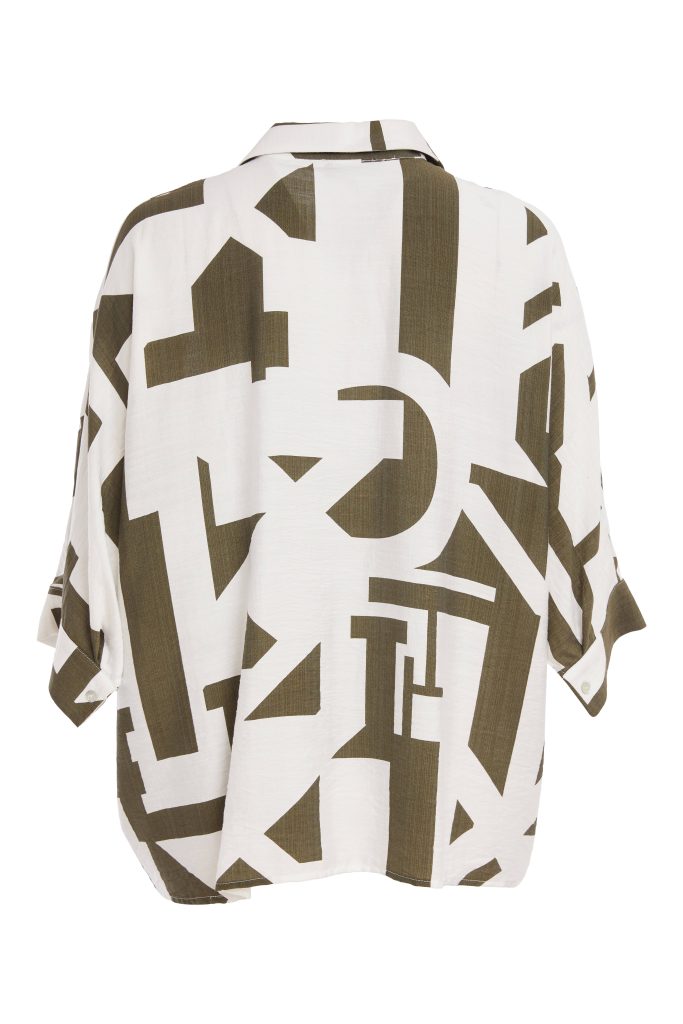 Ora Graphic Print Shirt With Cuff Detail