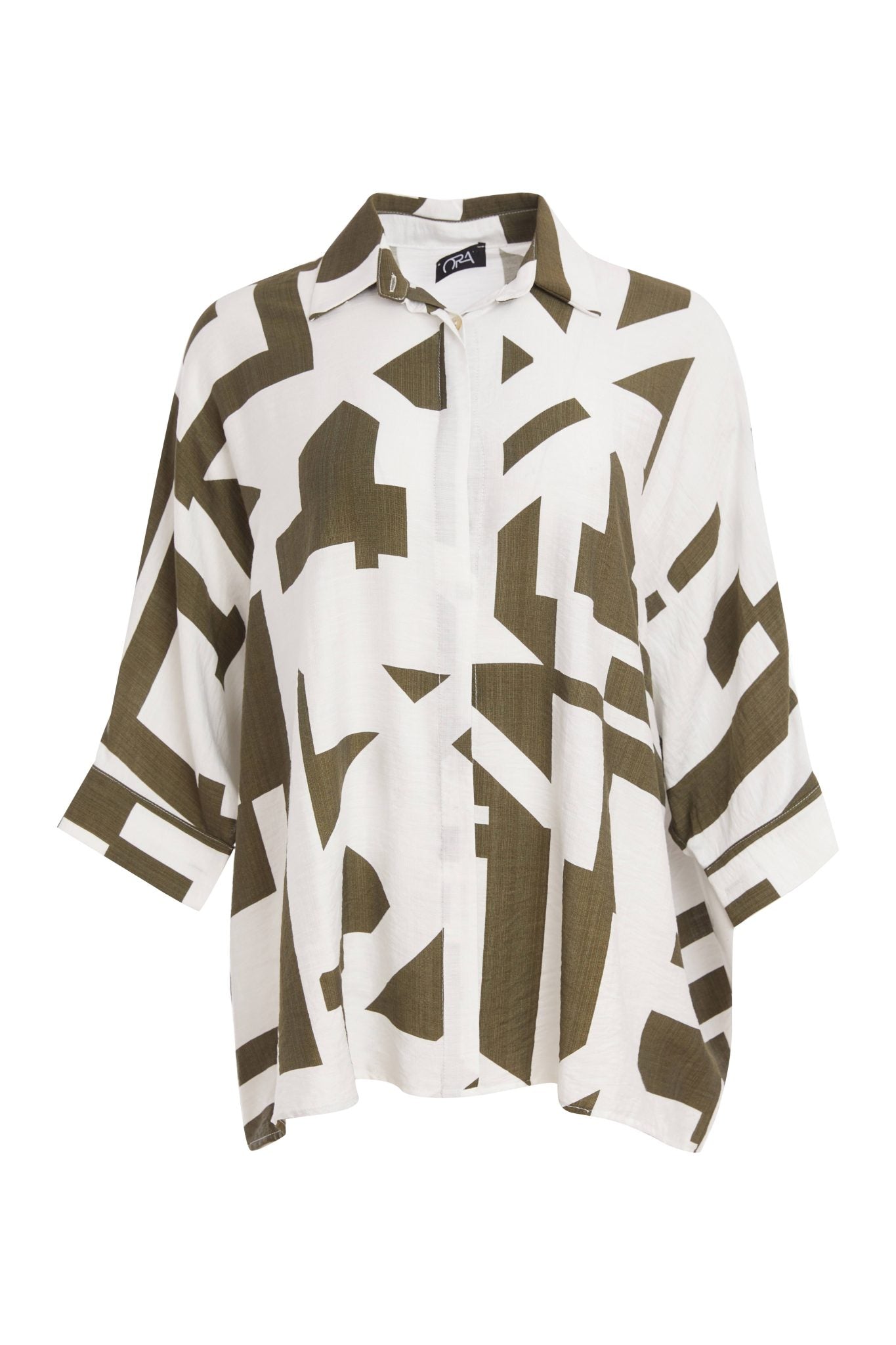 Ora Graphic Print Shirt With Cuff Detail
