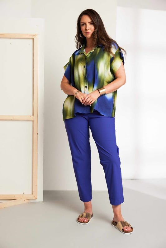 Ora Straight Leg Pull Up Trousers with Pockets
