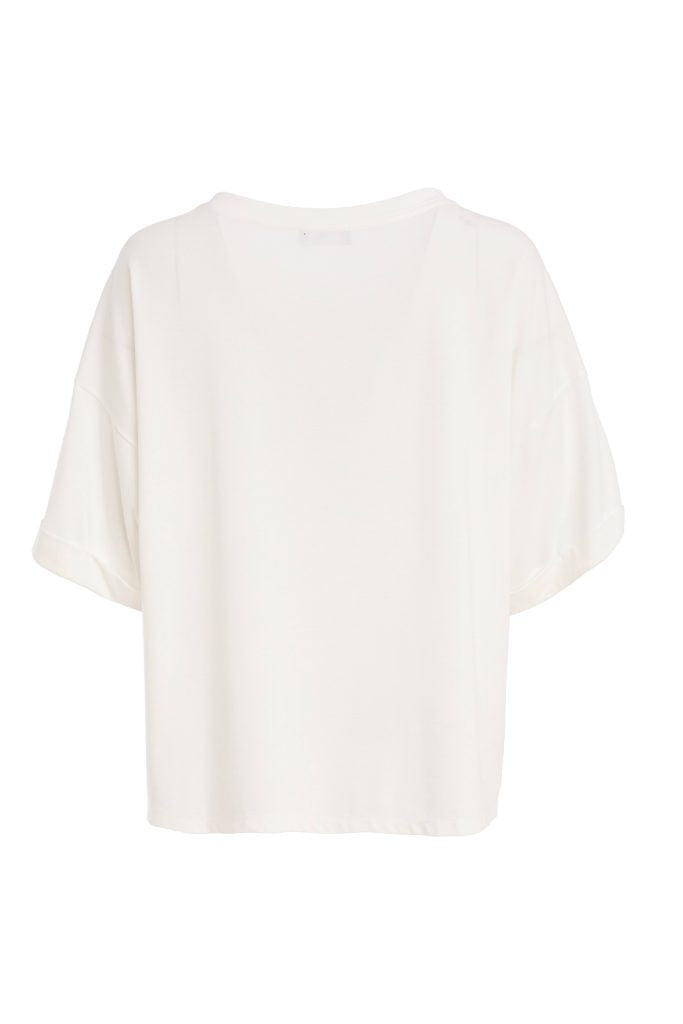 Ora Spot Print Top With Sequin Trim