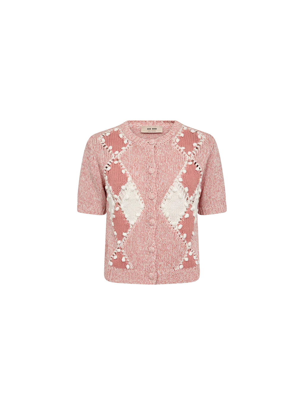 Mos Mosh Elio Peach Short Sleeve Knit Cardigan