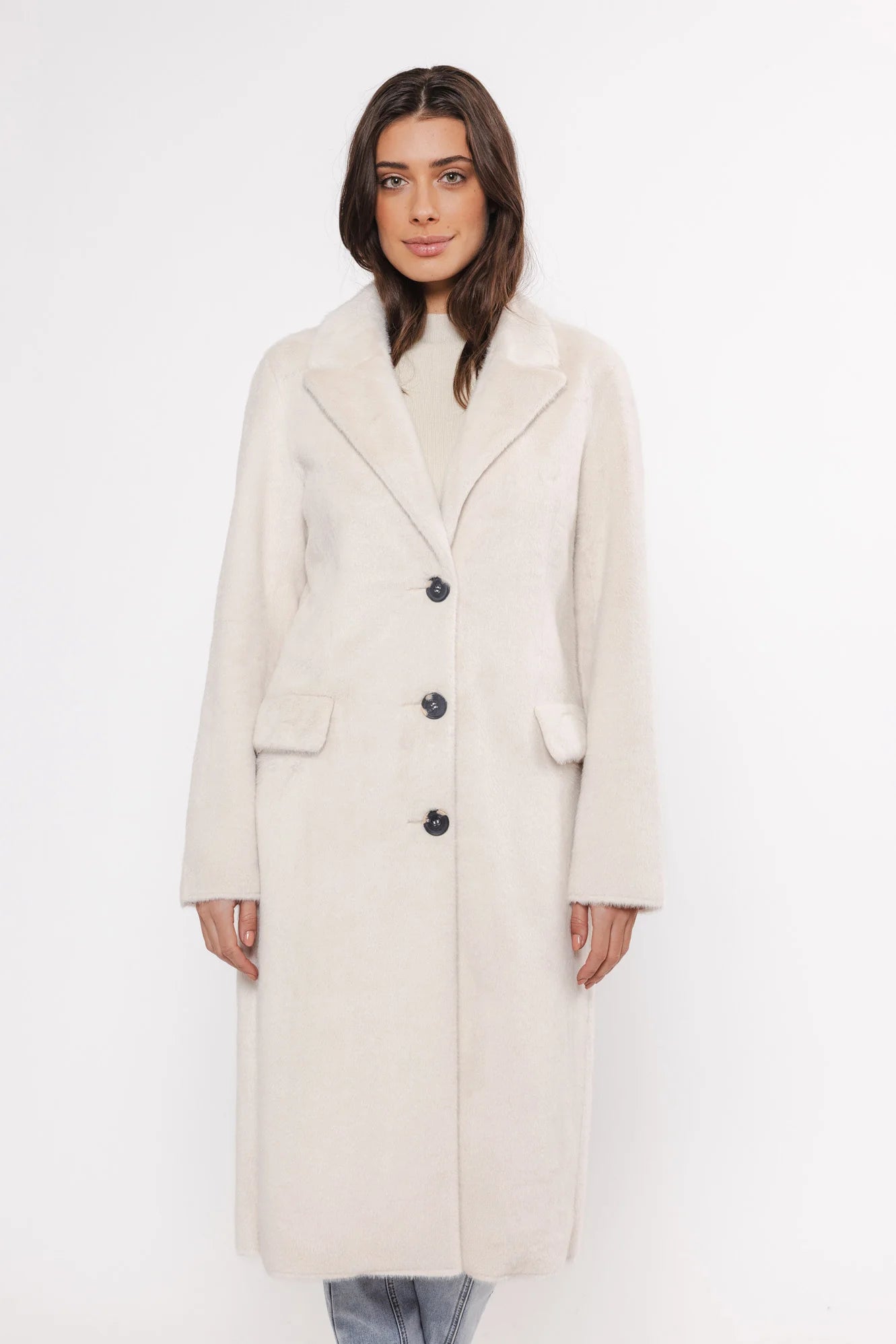 Saami Single Breast Fur Jacket