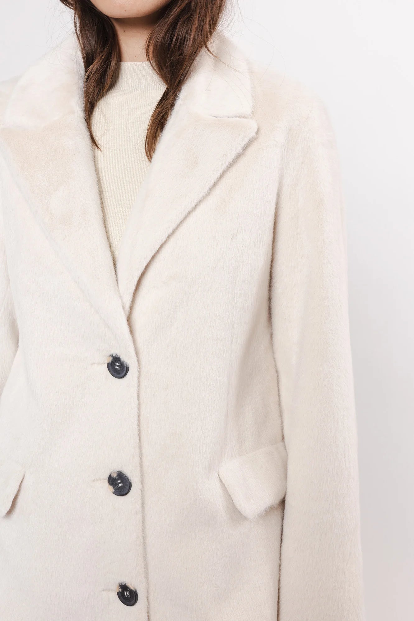 Saami Single Breast Fur Jacket