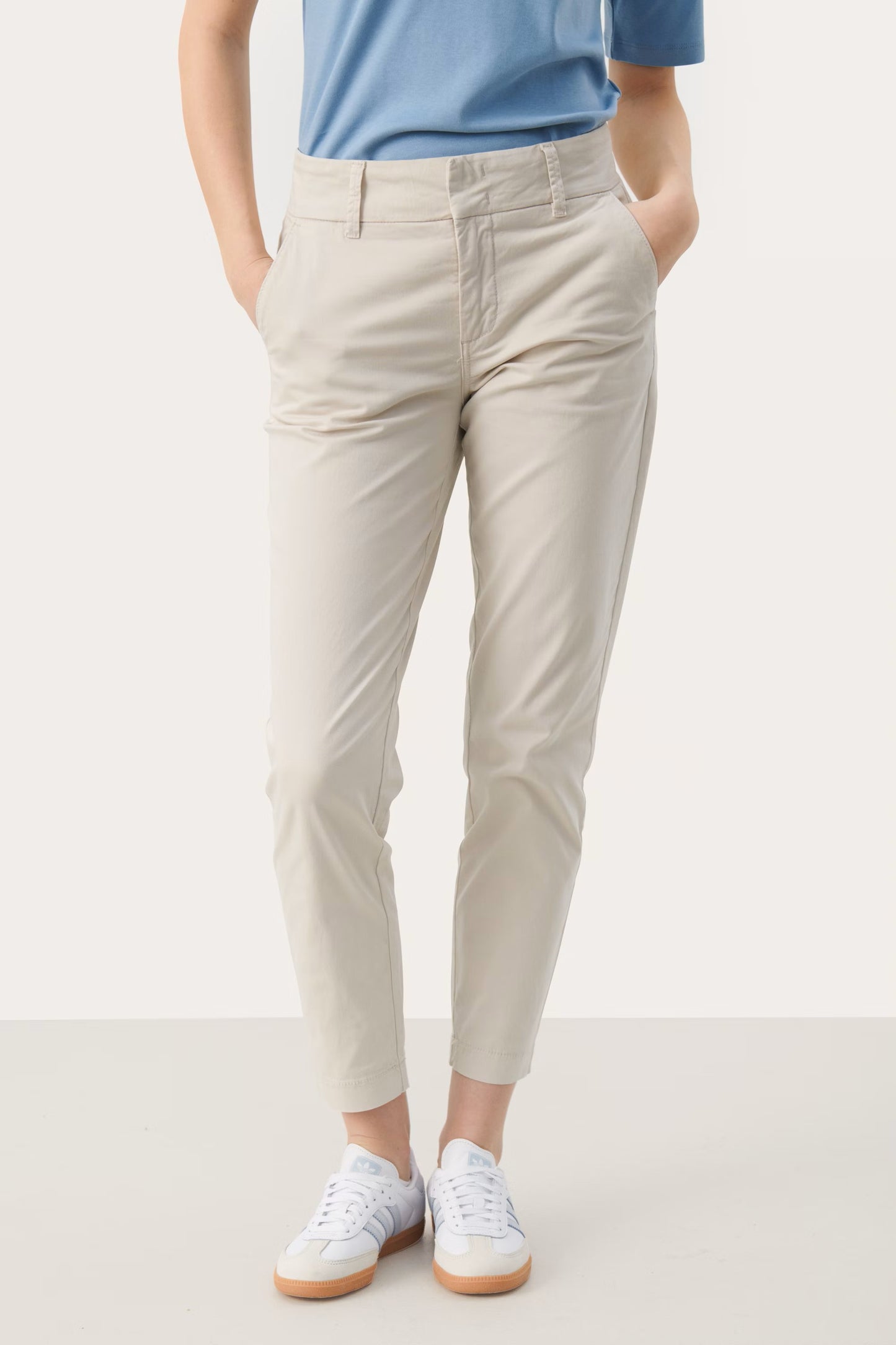 French Oak Tapered Leg Trousers