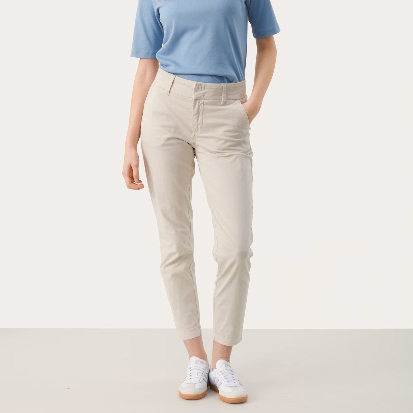 French Oak Tapered Leg Trousers
