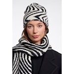 Rino & Pelle Black & White Zebra Print Scarf