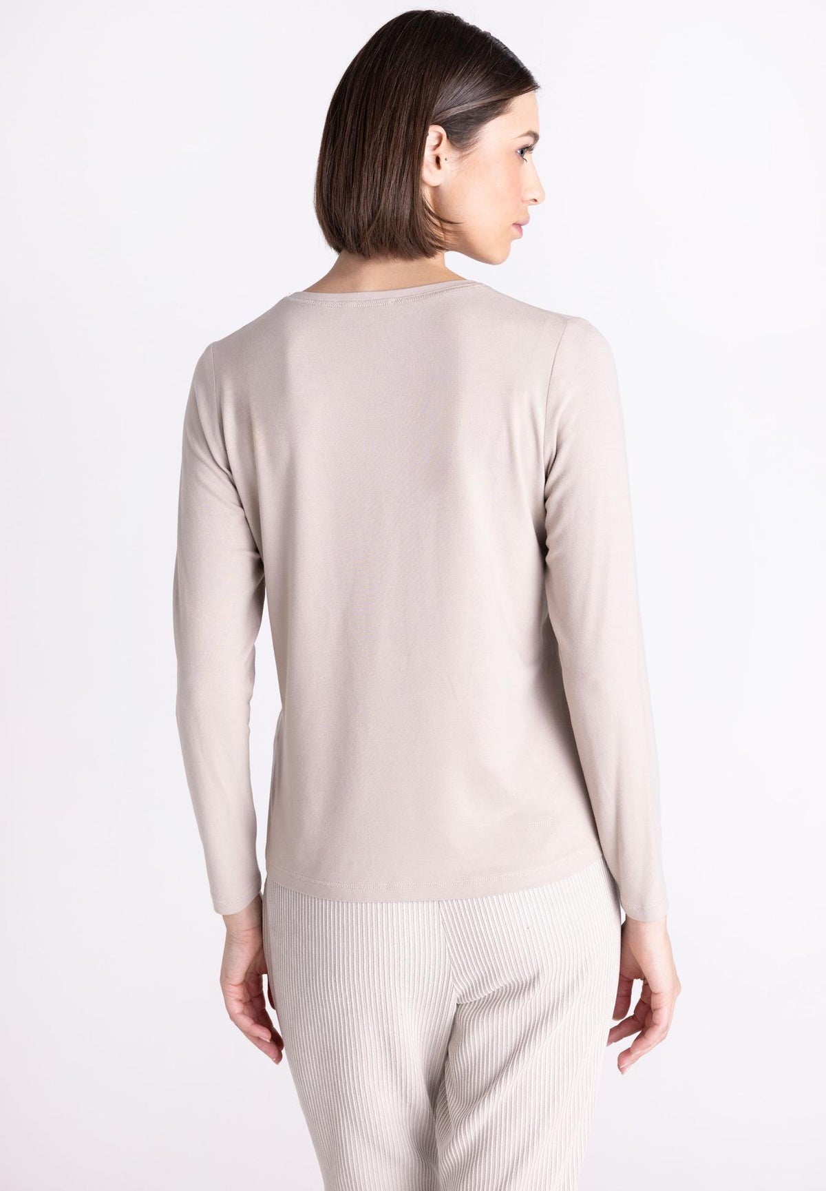 Soft Touch Long Sleeve Top – Stone