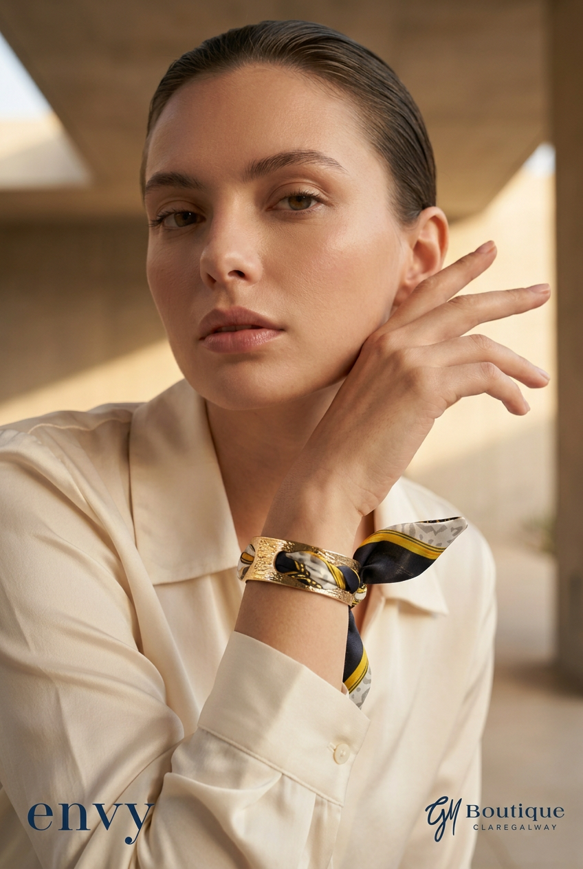 Envy Gold-Tone Scarf Cuff Bracelet