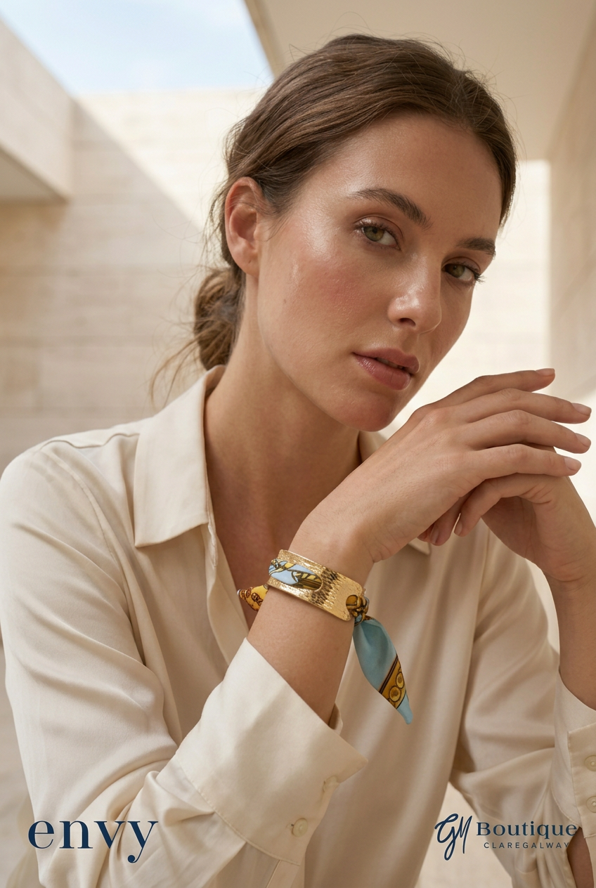 Envy Gold-Tone Scarf Cuff Bracelet