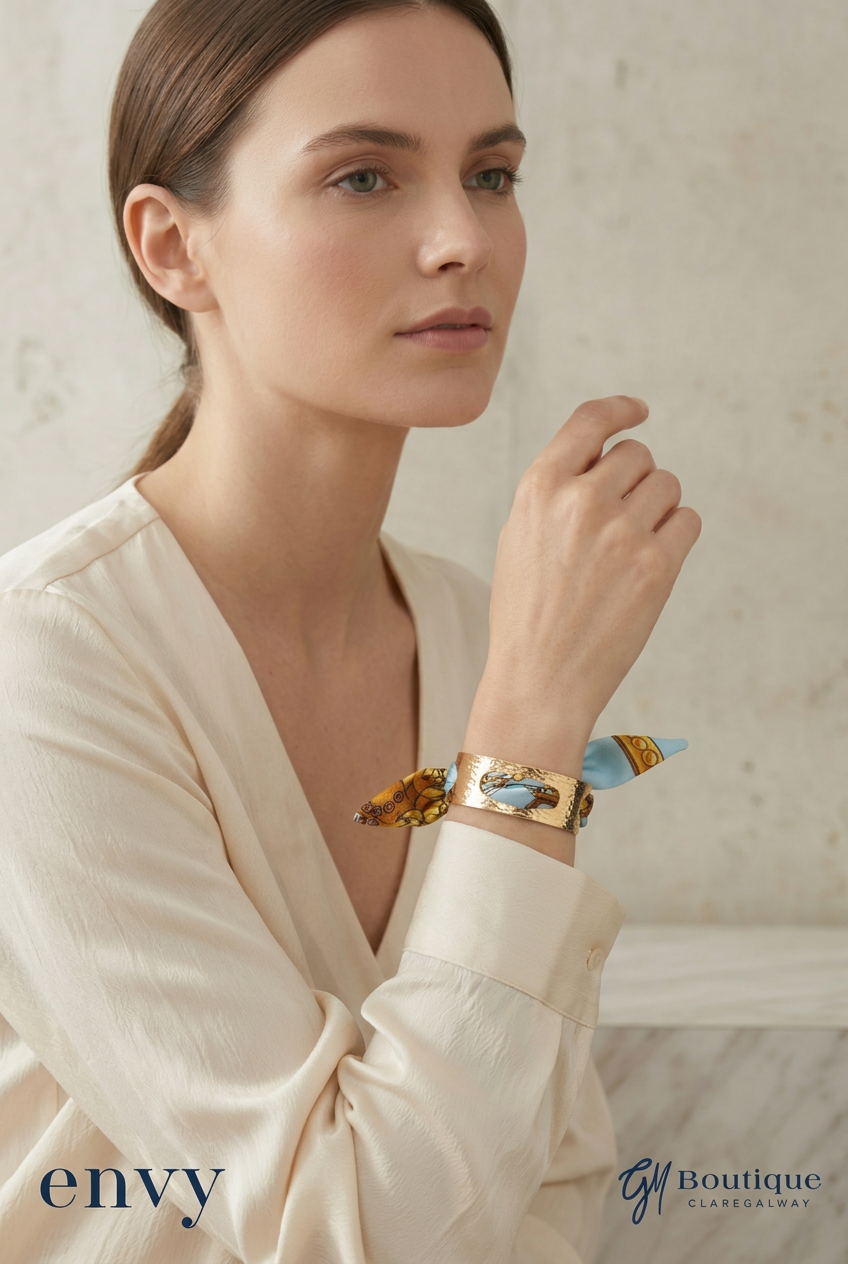 Envy Gold-Tone Scarf Cuff Bracelet