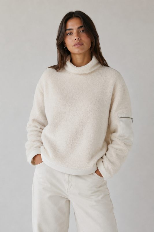 Fleece Funnel Neck Sweatshirt