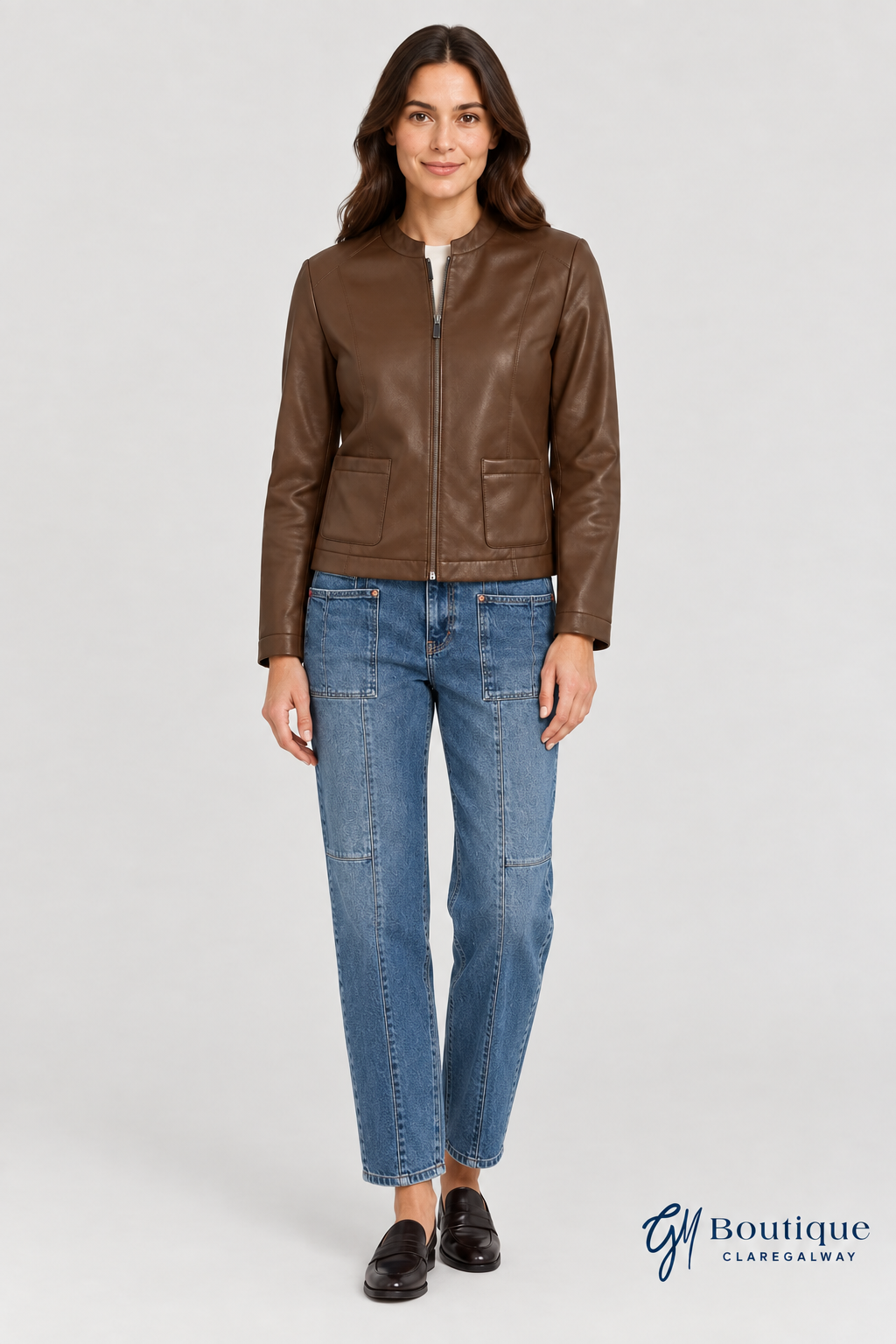 Women's Chocolate Zip-Front Jacket