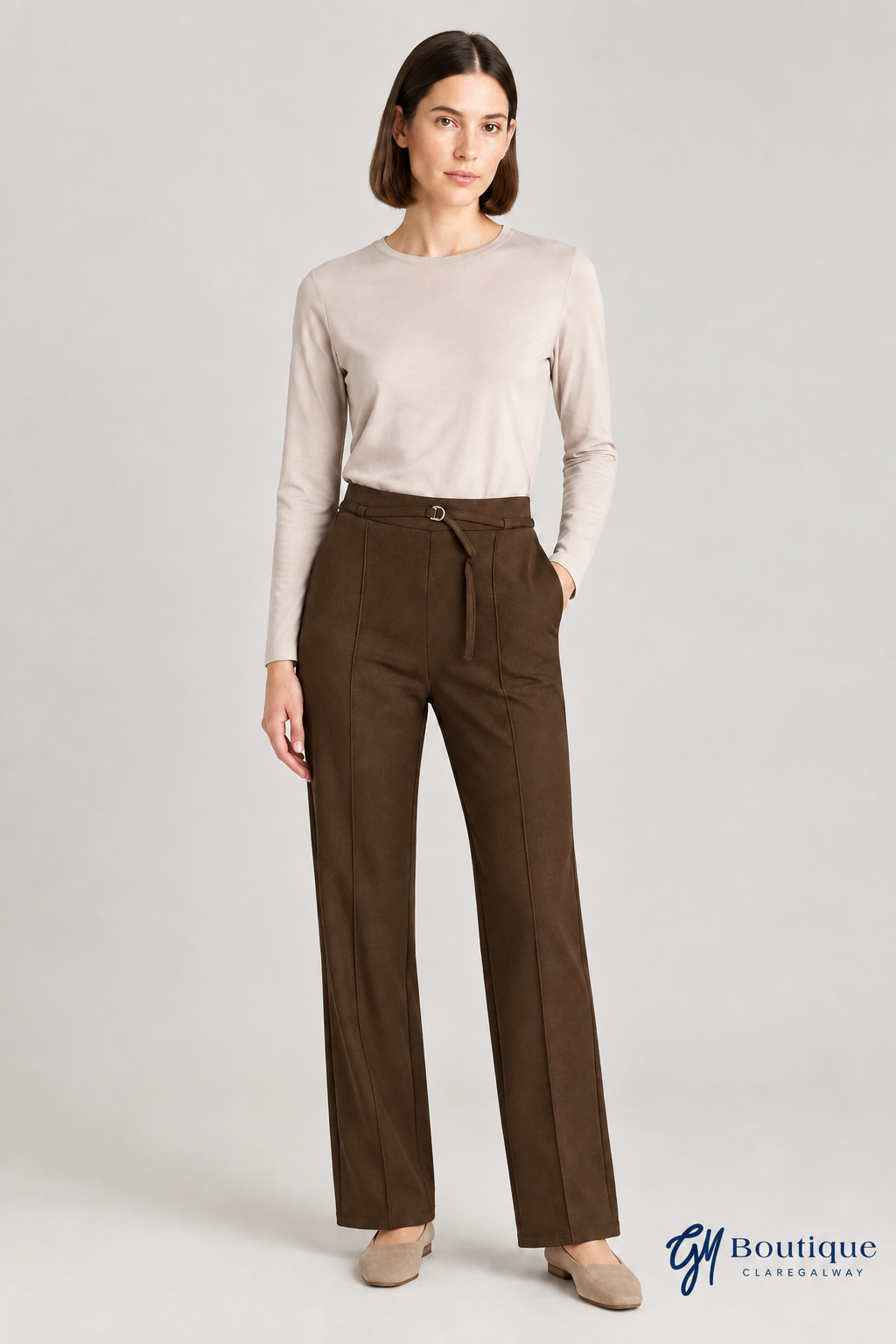Model image with GM Boutique logo