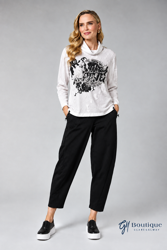 Model outfit preview with logo and no styling caption