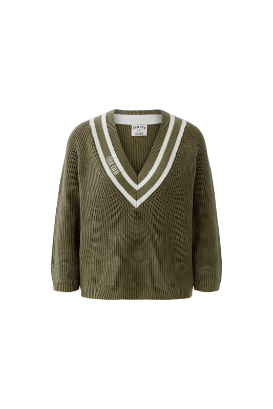 OUI Campus Knit V-Neck Sweater