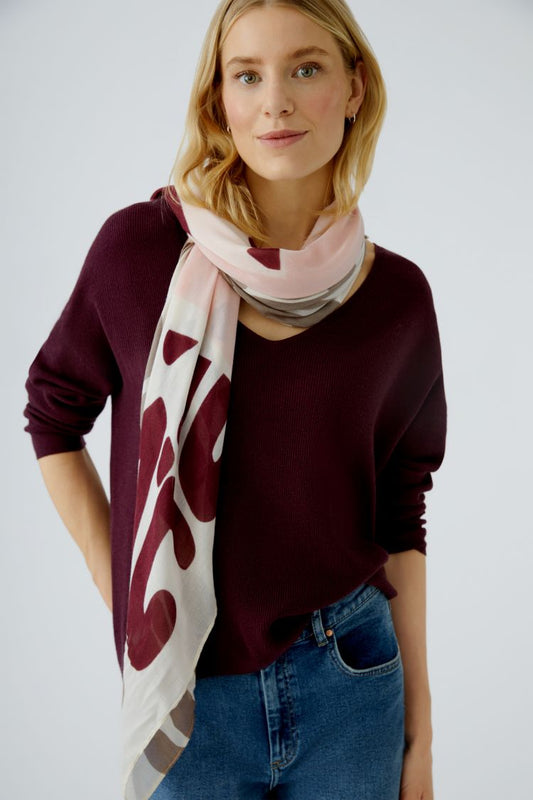 Oui Patterned Scarf